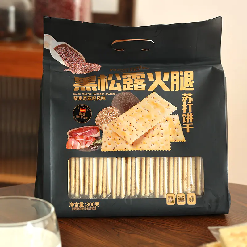 Biscuiti sifon cu sunca cu trufe negre